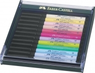 Marker varf tip pensula 12 buc/cutie nuante pastel Faber Castell