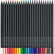 Creioane colorate 24 culori/set Black Edition Faber Castell