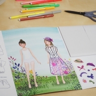Carte creativa Stick"n Little Designer Activity book - Vanilla Garden