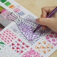 Carte creativa Stick"n Little Designer Activity book - Vanilla Garden