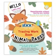 Carte educativa Stick"n Tracing Work Book - Animal Party