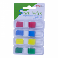 Stick index plastic cu dispencer pop-up 44 x 12mm, 4 culori neon