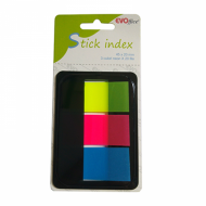 Stick index plastic cu dispencer pop-up  45 x 20mm, 3 culori neon