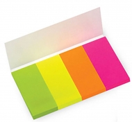 Stick index plastic 50 x 20mm, 4 culori neon