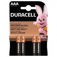 Baterie alcalina AAA (R3) DuraCell Basic 4 bucati/set