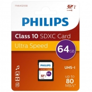 Card memorie SDXC, clasa 10, Philips 64GB