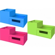 Suport de birou 3 compartimente + sertar Deli