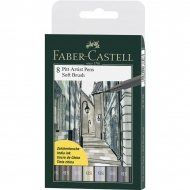 Marker varf tip pensula soft brush 8 buc/set Faber Castell