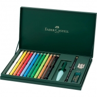 Creioane colorate 12 culori/cutie cadou + creion grafit + accesorii Albrecht Durer Magnus, Faber Castell