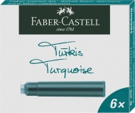 Patron cerneala mic, Faber Castell, turcoaz, 6 buc/set