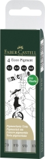 Liner Eco Pigment 4 buc/set Faber Castell (0.2, 0.4, 0.6, 0.8 mm)