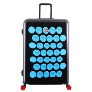Troller 28 inch Lego Brick Dots negru cu puncte albastre