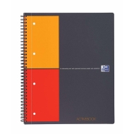Caiet birou spira A4+ 80 file, buzunar si coperta plastic Oxford Int. Activebook Scribzee matematica