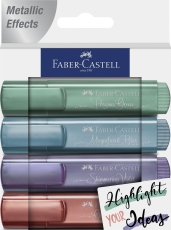 Textmarker metalizat Faber Castell 1546 4 culori/set