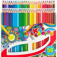Creioane colorate triunghiulare 50 culori/set Kores