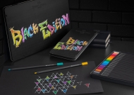 Creioane colorate 12 culori/set cutie metal, Black Edition Faber Castell