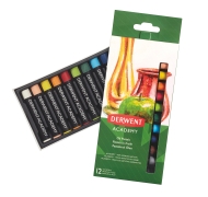 Creioane colorate ulei pastel DERWENT Academy, 12 buc/set