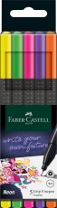 Liner grip 0,4 mm neon Faber Castell 5 buc/set