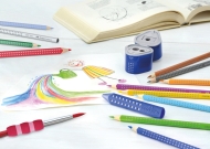 Creioane colorate Grip 2001, 12 culori/cutie Faber Castell 