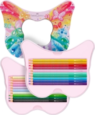 Set Cadou 20 creioane colorate Sparkle Butterfly Faber Castell