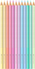 Set Cadou 12 creioane colorate pastel Sparkle Faber Castell