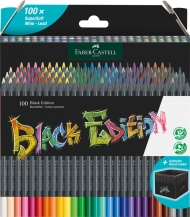 Creioane colorate 100 culori/set Black Edition Faber Castell