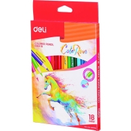 Creioane colorate 18 culori/set Colorun Deli