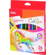 Creioane colorate 24 culori/set Colorun Deli