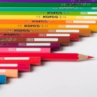 Creioane colorate triunghiulare 6 culori/set Kores