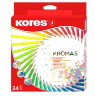 Creioane colorate triunghiulare 24 culori/set Eco Kores