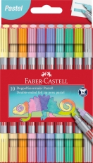 Carioca 2 capete 10 culori pastel/set Faber Castell 