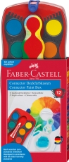 Acuarele 12 culori/set Connector Faber Castell rosii