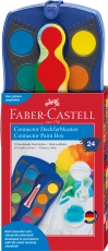 Acuarele 24 culori/set Connector Faber Castell albastre