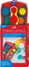 Acuarele 24 culori/set Connector Faber Castell rosii