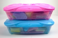 Plastilină "play dough" în cutie plastic, capac cu șabloane, 24 culori și accesorii modelat, No.8821