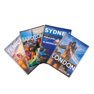 Caiet cu spira A4, 70 file, hartie 70 gr./mp design Cities of the world - matematica