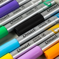 Marker acrilic varf 2 mm, 12 buc/set DMAST BY PEBEO