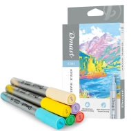 Marker acrilic varf 2 mm pastel-metalizat 6 buc/set DMAST BY PEBEO