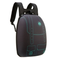 Rucsac ZIP..IT Shell negru cu buzunare verzi