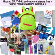 Rucsac ZIP..IT Grillz + Pachet rechizite clasele 5 - 8 