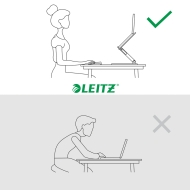 Suport ergonomic LEITZ Ergo, pentru laptop, ajustabil, alb