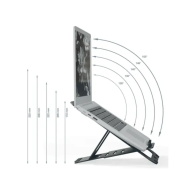 Suport ergonomic LEITZ Ergo Slim, pentru laptop, ajustabil, aluminiu, reciclabil, gri-carbune