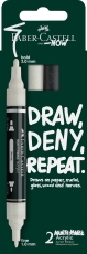 Marker acrilic multimark 2 culori/blister ALB-NEGRU Faber Castell
