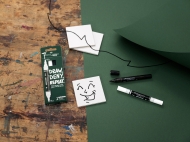 Marker acrilic multimark 2 culori/blister ALB-NEGRU Faber Castell