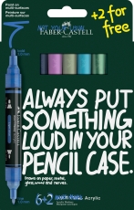 Marker acrilic multimark 6+2 culori/blister TONURI RECI Faber Castell