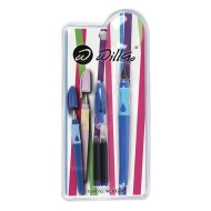 Stilou plastic cu grip (ideal pt incepatori) + 5 rezerve cerneala, Willgo