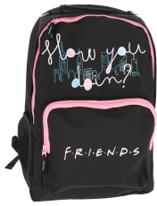 Rucsac gimnaziu 2 fermoare FRIENDS NEGRU Pigna