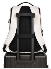 Rucsac laptop inteligent, 6 fermoare, intaritura spate - gri