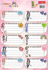 Etichete scolare 30 buc/set GIRLS TLS-826 Tanex