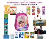 Rucsac extins Lego V-Line Friends FunPark + Pachet rechizite clasele 1 - 2